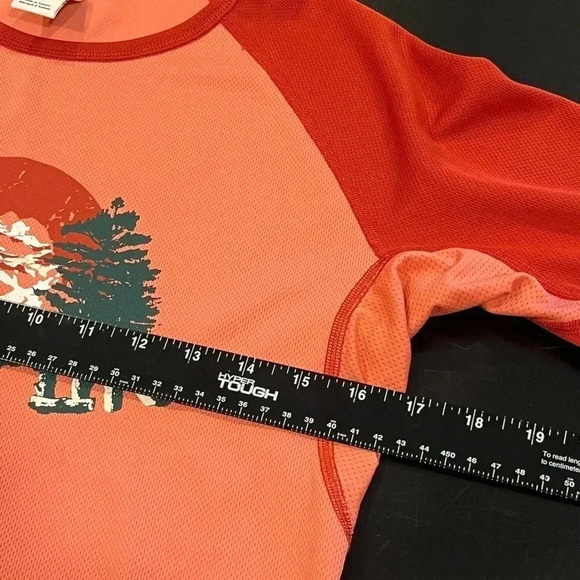 Burton Raglan Dryride Long Sleeve Shirt Outdoors Active Orange Womens medium Top - Picture 8 of 10